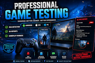test your mobile or PC game and provide a detailed QA report