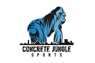 design a captivating urban logo for concrete jungle sports