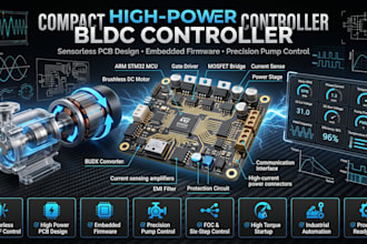embedded sensorless bldc controller pcb for precision pump and motor application