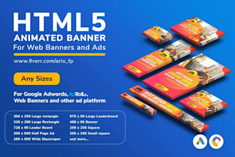 design attractive animated HTML5 banner ads