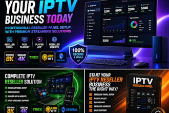 setup reseller panel, trex, strong8k, lion ott, dream4k, reseller website,mega