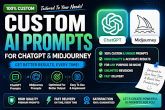 create custom ai prompts for chatgpt and midjourney
