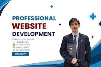 develop a responsive business website using PHP, mysql