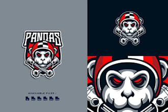 create a unique panda logo with custom concepts