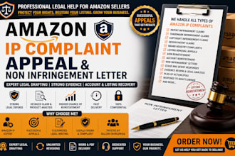 craft amazon IP complaint appeal and non infringement letter