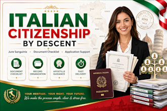 organize italian citizenship by descent document checklist and support