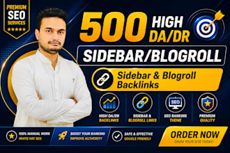provide premium sidebar blogroll backlinks for better google rankings