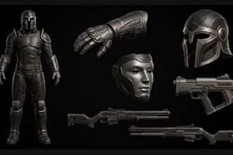 design 3d printable cosplay armor helmets and props