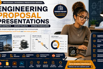 design engineering presentation, technical powerpoint, industrial proposal