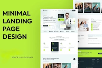 do clean professional web landing page UI UX design figma