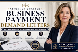 draft an unpaid invoice demand letter to recover business payments