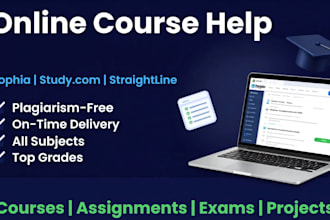 do sophia learning, online course help, studycom, straighterline, assigned tasks