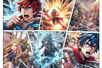 create engaging manga comic pages with backgrounds