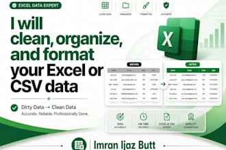 do excel data entry, PDF to excel, data cleaning and formatting