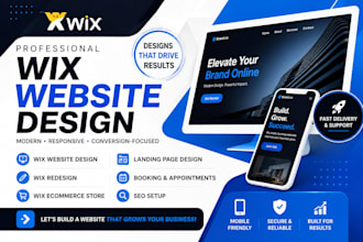 build wix website design, wix redesign, wix online store