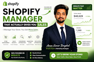 be your shopify store marketing manager