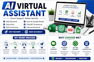 be your ai virtual assistant for web research and data entry