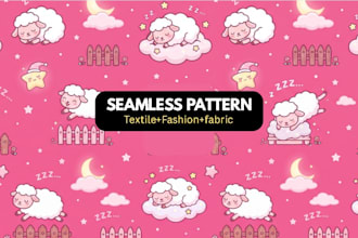 create unique seamless pattern design for textile and fabric