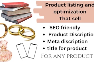 write best product listing and product optimization