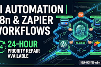 build custom n8n zapier and make automation workflows