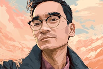 create simple cartoon portrait
