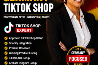 setup germany tiktok shop, shopify and complete store management