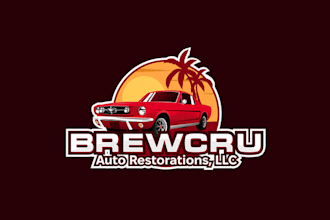 design classy automotive restoration firm logo