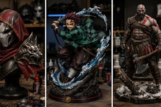 3d print and paint custom anime figures miniatures and resin models