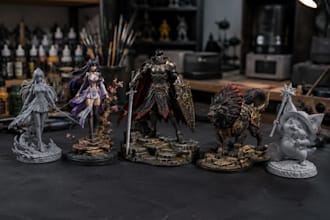 3d print and paint custom anime figures miniatures and resin models