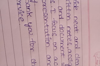 do handwritten notes, copy typing and data entry work