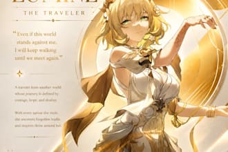 create premium anime poster and cover art design