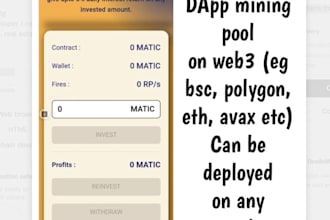 create miner dapp like baked beans, farmer and pancake swap