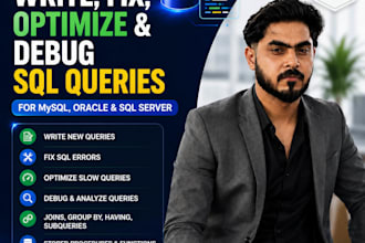 write, fix and optimize sql queries for mysql and oracle