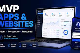 build a professional mvp app or modern responsive website