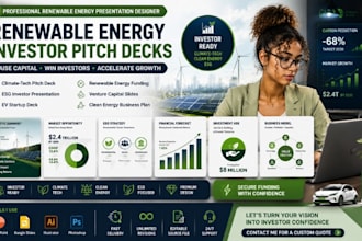 design sustainability presentation, renewable energy and esg pitch decks