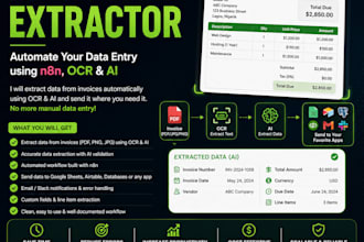 build an ai invoice extractor to automate your data entry using n8n, ocr, make
