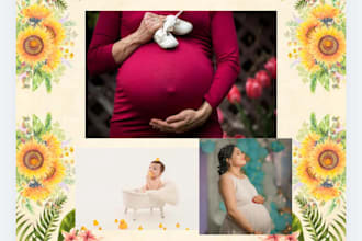 cute baby shower invitation cards in canva