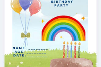 baby birthday invitation cards in canva