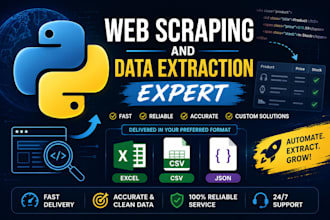 do python web scraping and data extraction from any website