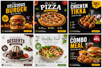 design an eye catching food flyer or restaurant menu