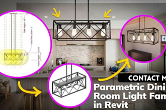 create advanced parametric revit lighting fixture families