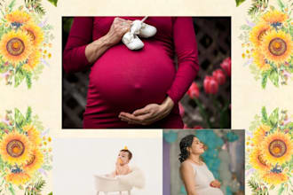 baby shower invitation cards in canva