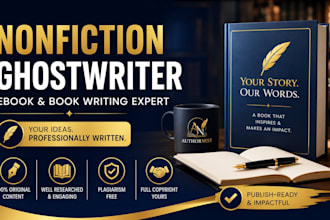 be your nonfiction ghostwriter, ebook writer and book writer