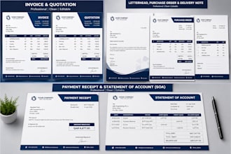 create invoices, quotations, po and letterheads