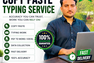 do accurate data entry and web research