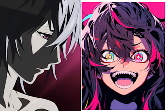 draw anime art custom anime profile picture anime pfp avatar or discord  icon