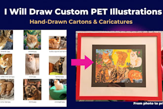 draw a custom digital portrait of your pet