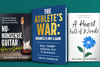 create kindle book cover design, ebook cover design, paperback and book design