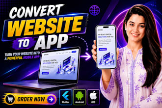 convert website to app, android app and ios app