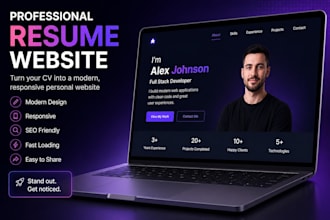 create a online CV portfolio